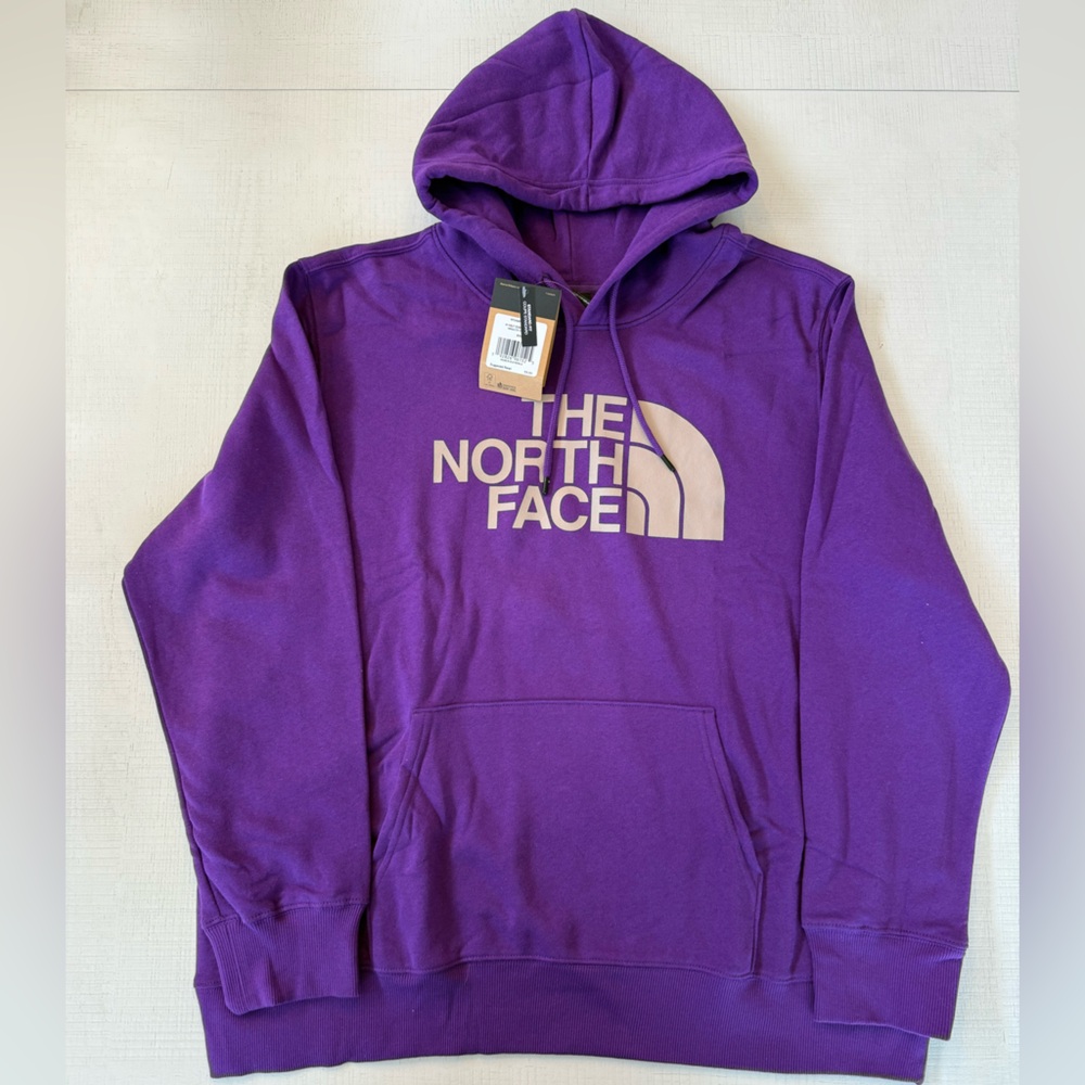The North Face Purple Sweatshirt with Tan Logo